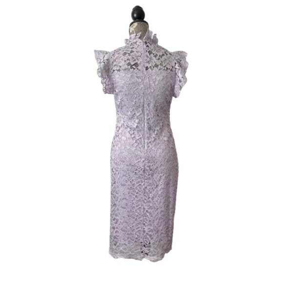 Enfocus Studio Women' 6 Purple/Lavender Sleeveless Mock Neck Midi Sheath Dress - Picture 4 of 14